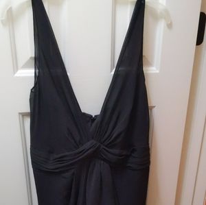 Floor length Grecian style bridesmaids dress